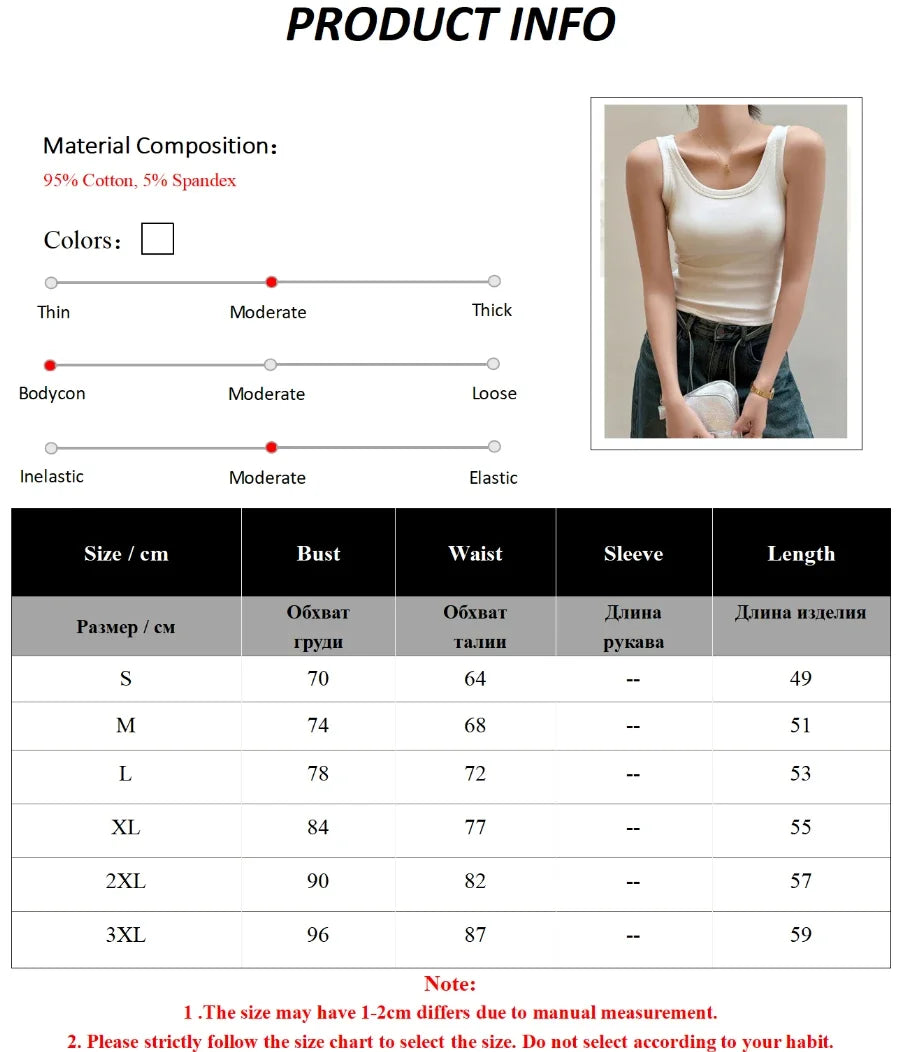 vmtvr Summer Ribbed 100% COTTON Tank Tops Women Off Shoulder Crop Tops Casual Suspender Sport Vest Basic Slim Y2k Tops