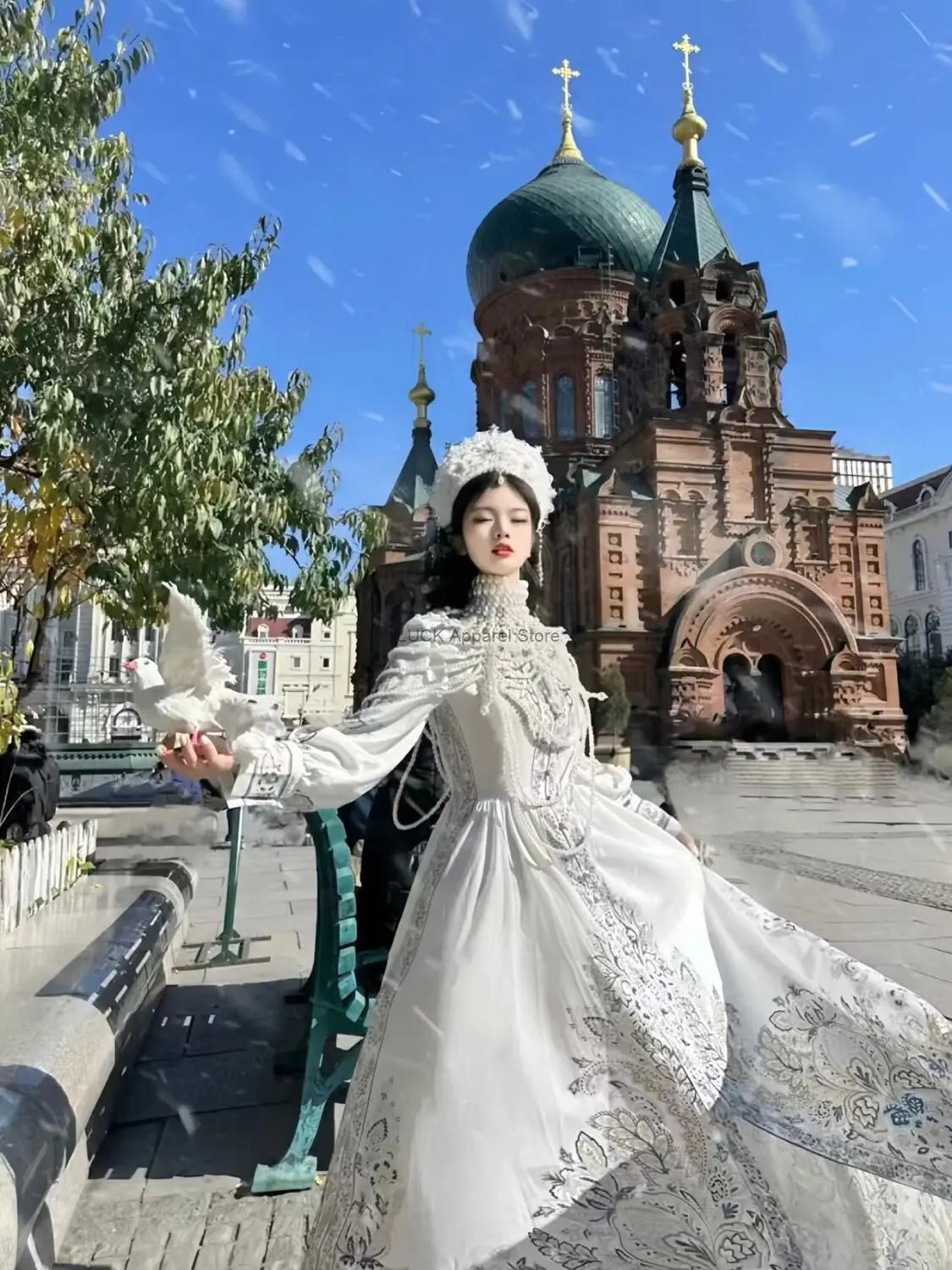 vmtvr  -  Harbin Russian Style Travel Photography Clothing Russian Princess Dress European Style Clothing Travel Photography Clothing