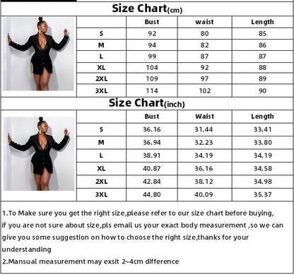 vmtvr - Dress Blazer Women Bodycon Elegant Dresses Tassel Bottom Button V Neck  Long Sleeve Outfit Sexy Night Club Party Black