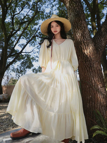 vmtvr Summer Elegant Midi Dress Women Casual Korean Fashion Evening Party Dress Solid Beach Short Sleeve Sundress Woman Holiday