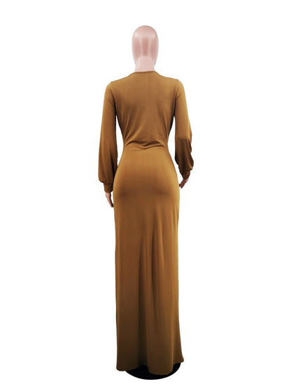 vmtvr - Elegant Evening Dresses Long Patry Gown Sexy Deep V Long Sleeve Mermaid Bodycon Split Maxi Robe Femme