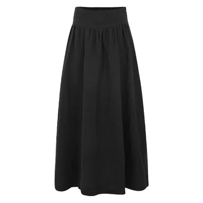 vmtvr French Retro Cotton Linen Women Skirt Summer High Waist Loose Casual Breathable Skirts Korean Fashion