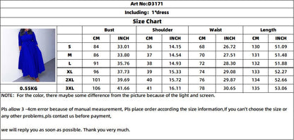 vmtvr - Autumn Winter Plus Size Women Clothes Solid Color Fashion Round Neck Bandage Three Quarter Sleeve Higt Waist Elegant Maxi Dress