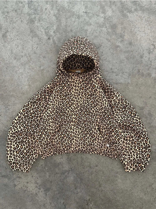 - Vintage Leopard Hoodies Women Y2k Oversized Animal Print Hooded Sweatshirts Pullovers Retro Grunge Hip Hop Streetwear