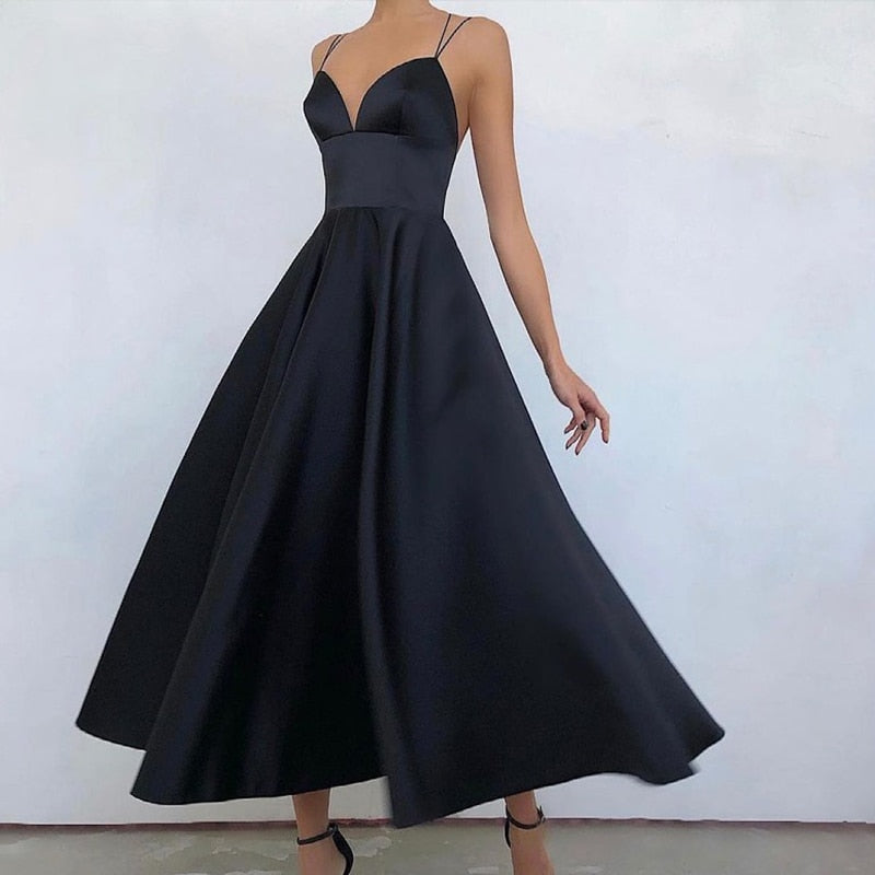 vmtvr - Elegant Curved Hem Dress Women Midi Fashion Floral Large Swing Slip Female A-line Dresses  Summer Backless Party Lady Robe