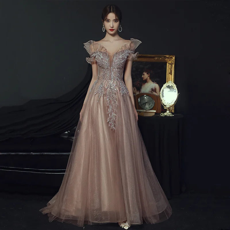 vmtvr  -  Long Party Dresses for Women Evening Dress Gala Dresses Ladies Elegant Gowns Prom Dress Luxury Formal Wedding Occasion Gown