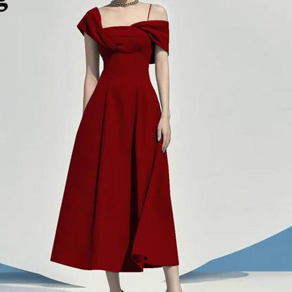 vmtvr - Designer Runway Fashion Summer Slim A Line Princess Party Dresses Lady Vintage Elegant Birthday Elbise Mujer Midi Robes