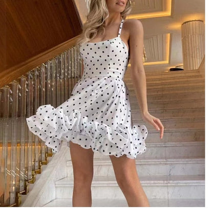 vmtvr - Elegant Curved Hem Dress Women Midi Fashion Floral Large Swing Slip Female A-line Dresses  Summer Backless Party Lady Robe