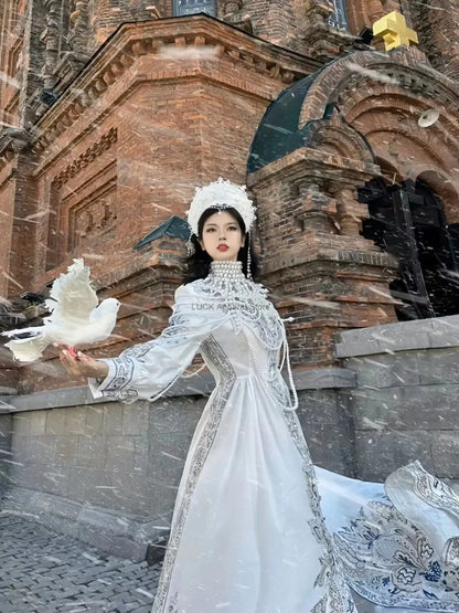 vmtvr  -  Harbin Russian Style Travel Photography Clothing Russian Princess Dress European Style Clothing Travel Photography Clothing