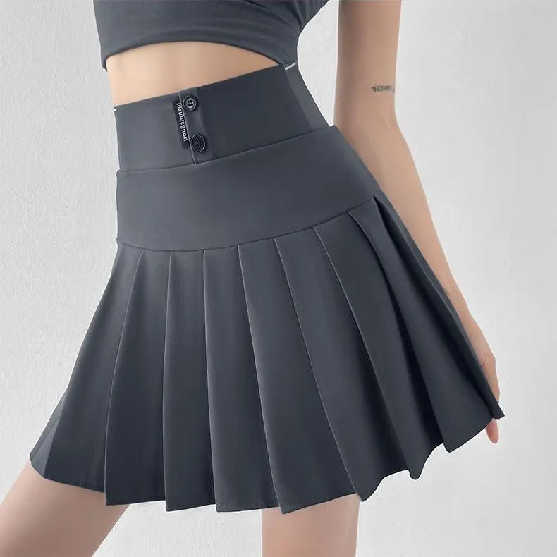 vmtvr  -  Women Pleated Skirt Y2k Black A-line Dress Stretchy High Waist Short Skirt Kawaii Streetwear Harajuku Sweet Vintage Funky Sexy