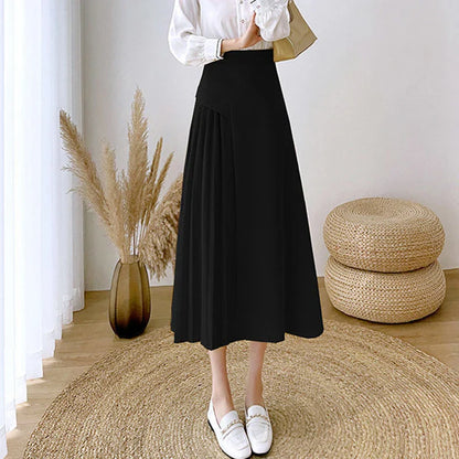 vmtvr Women Irregular Pleated Suits Skirts Summer Fashion Casual Female Midi Skirt Harajuku Casual All Match A Line Skirts New