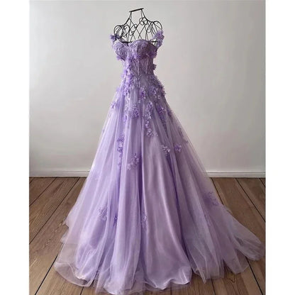 vmtvr  -  A-Line Prom Dresses Elegant Dress Formal Sweep / Brush Train Sleeveless Sweetheart Tulle with Pleats Sequin Appliques