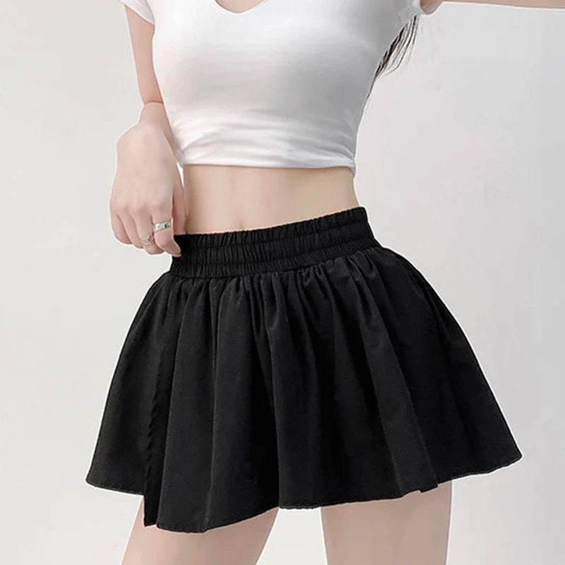 vmtvr Summer Women Pleated Skirt Fashion Streetwear Sexy Mini Skirts Korean High Waist Female Casual A Line Skirts New