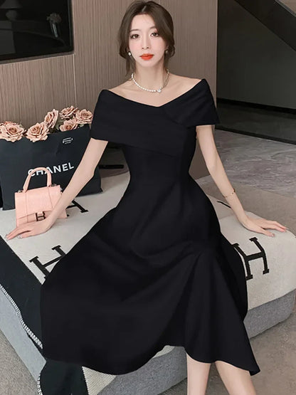 vmtvr White Dresses for Women Classy Summer Short Sleeve V-Neck Blackless Sexy Long Dress 2024 Red Bodycon Luxury Party Evening Dress