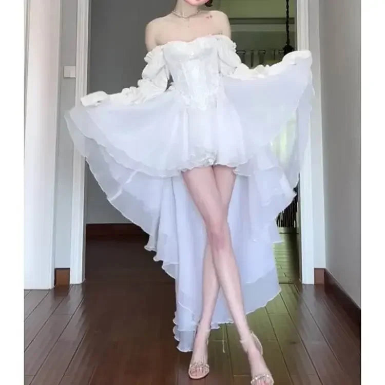 vmtvr  -  White Off-Shoulder Fairy Princess Dress