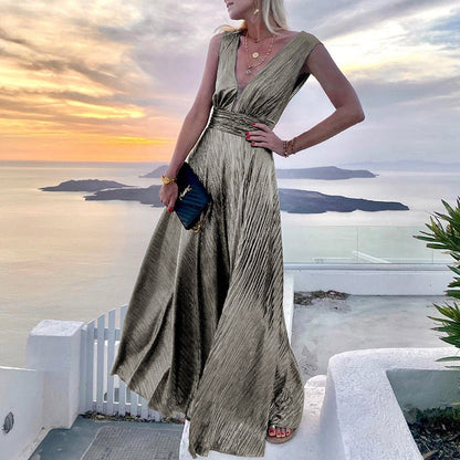 vmtvr Sexy Dress Women Elegant Solid Strapless Maxi Party Dress Summer Casual Sleeveless Female Streetwear Long Dress Vestidos