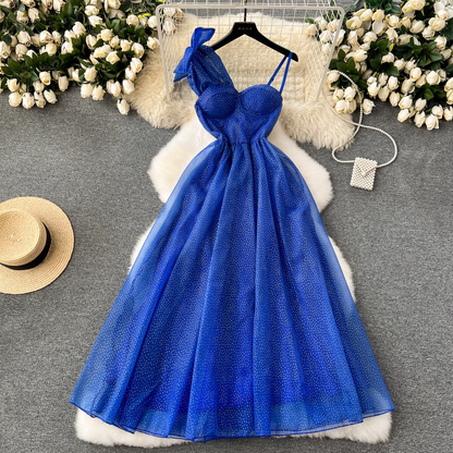 - Royal Blue A-line Party Dress  GEU1131