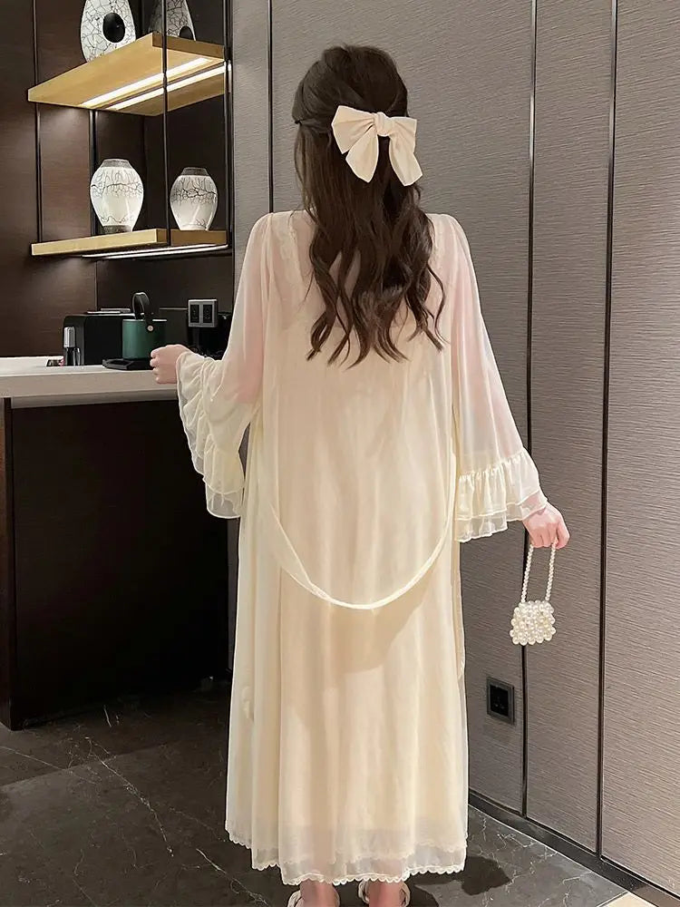 vmtvr Autumn Lace Strap Dresses for Women Sweet Vintage Korean Style Long Party Dresses Elegant Casual Women's Dresses Designer