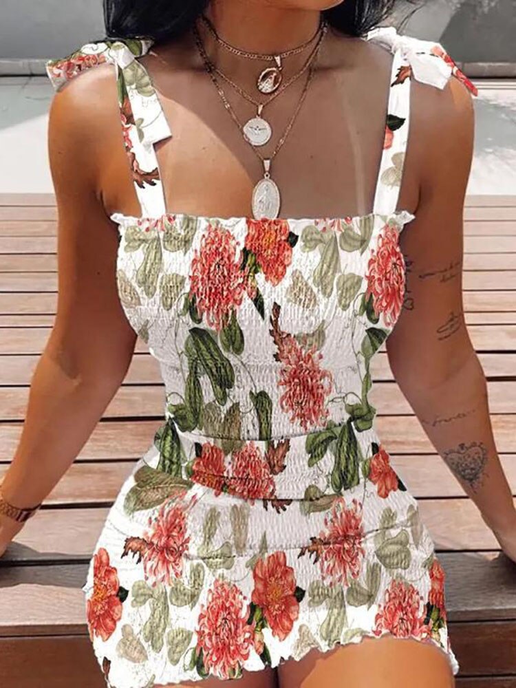 Sexy Women's Bodycon Dress 2023 New Summer Fashion White Sling Strapless Folds Mini Slim Pencil Print Tank Dresses For Women