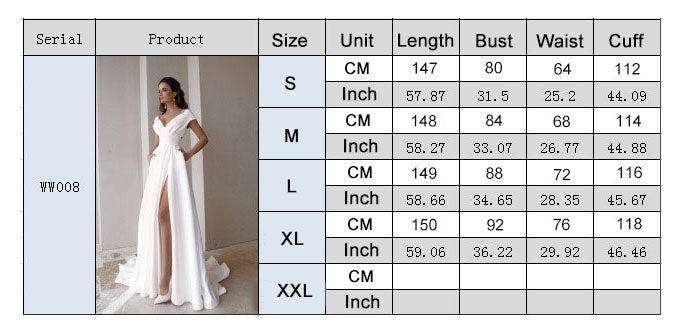 vmtvr Elegant Casual Women's Dresses Sexy V-neck Side Slit Backless White Long Skirt Wedding Banquet Bridesmaid Dress Evening Gown