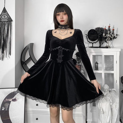 Party Elegant Dresses For Women Evening Womens Short Sexy Dress Sets Prom Long Sleeves Gothic Harajuku Y2k Formal Occasion Mesh