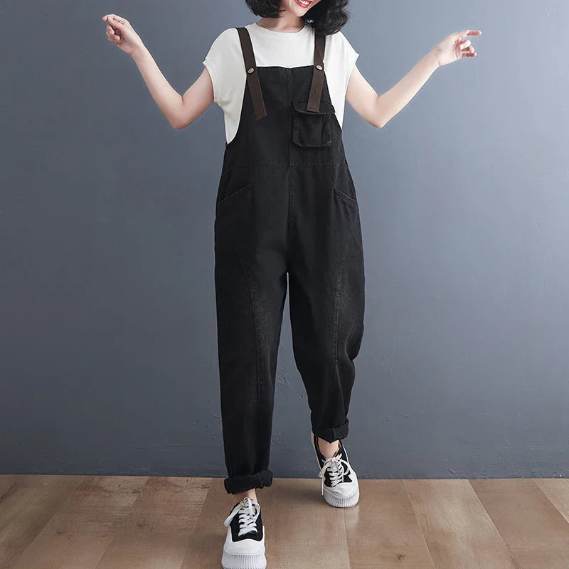 vmtvr Y2K Women Denim Overalls Korean Casual Multi Pocket Loose Jumpsuit Summer Fashion Jeans Female Streetwear Trousers New