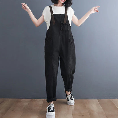 vmtvr Y2K Women Denim Overalls Korean Casual Multi Pocket Loose Jumpsuit Summer Fashion Jeans Female Streetwear Trousers New