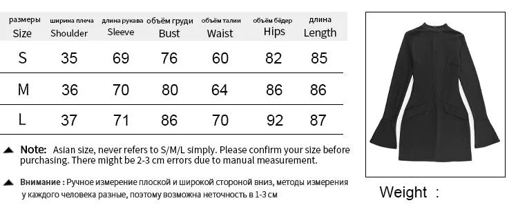 vmtvr Sexy Dresses Women Autumn New Fashion Pockets Streetwear Long Sleeves Bodycon Black Mini Dress Club Elegant Party Slim Dresses