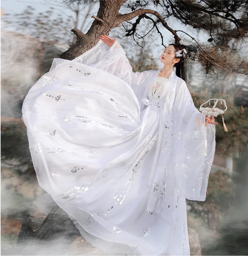 Solredo Chinese Ancient Costumes Traditional Hanfu Women's Folk Dance Clothes Retro Girl Cosplay Fairy Princess Black Dresses