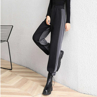 vmtvr Women Patchwork Sweatpants Korean Streetwear Loose Wide Leg Pants Summer Fashion High Waist Female All Match Straight Trousers