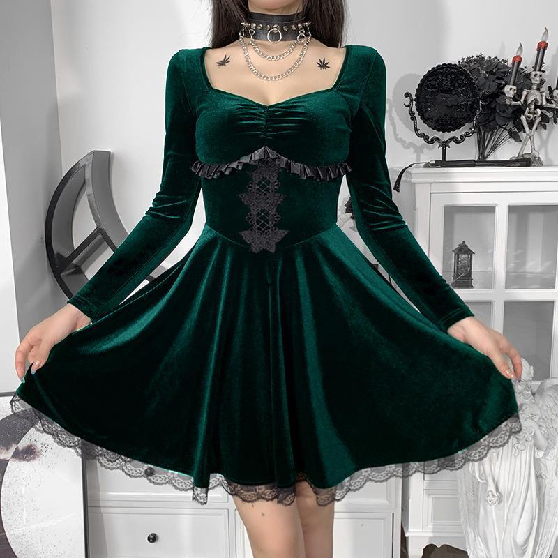 Party Elegant Dresses For Women Evening Womens Short Sexy Dress Sets Prom Long Sleeves Gothic Harajuku Y2k Formal Occasion Mesh