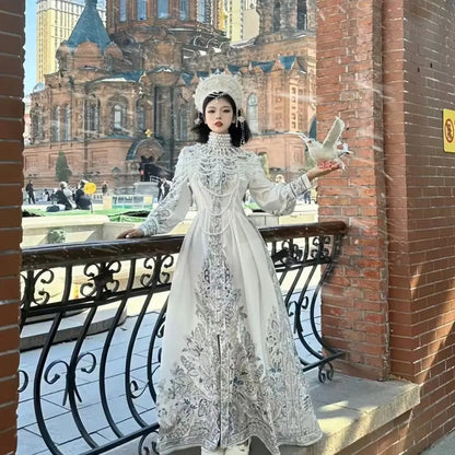 vmtvr  -  Harbin Russian Style Travel Photography Clothing Russian Princess Dress European Style Clothing Travel Photography Clothing