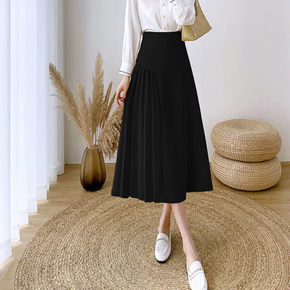 vmtvr Women Irregular Pleated Suits Skirts Summer Fashion Casual Female Midi Skirt Harajuku Casual All Match A Line Skirts New