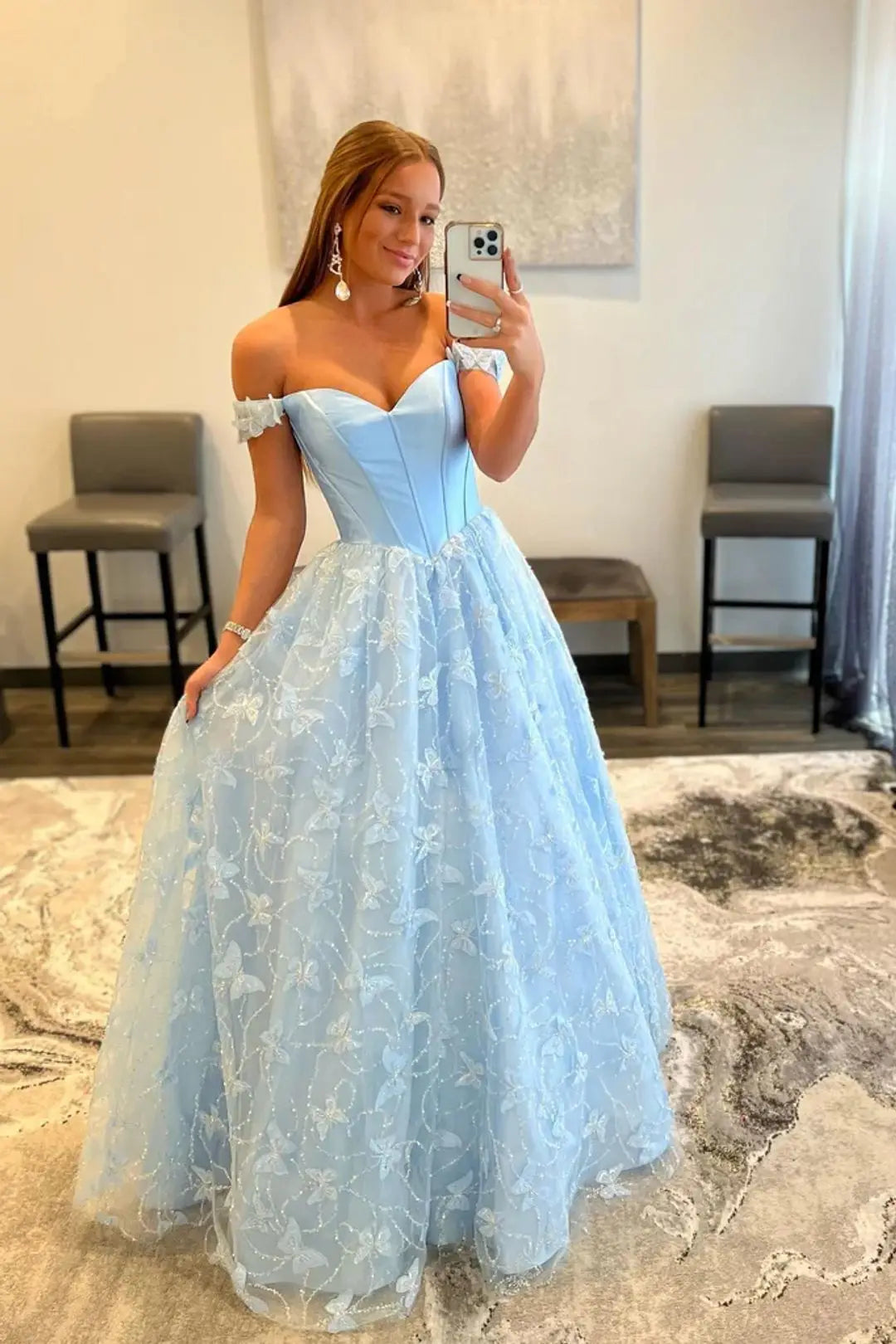 vmtvr  -  prom dress Exclusive Customized New Fashion Prom Dresses Blue Sweetheart Strapless Embroi