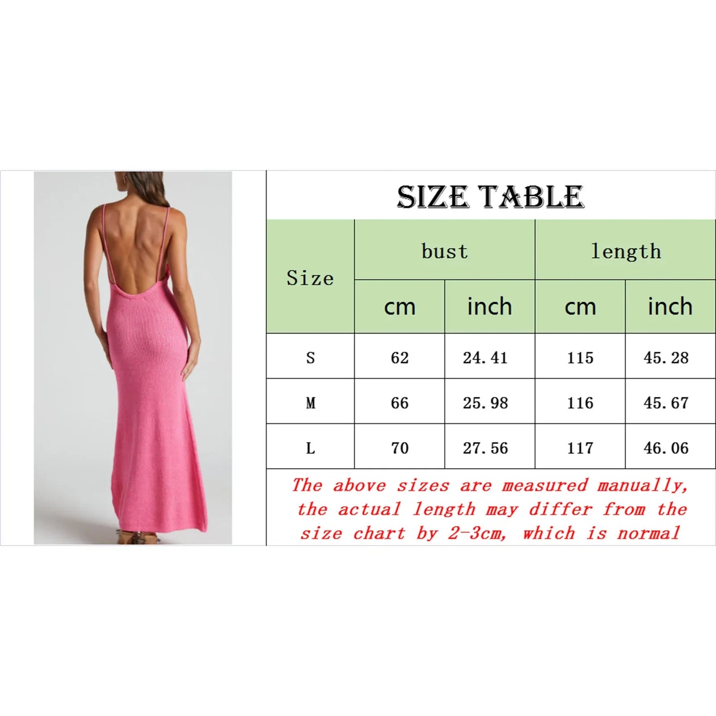 vmtvr Elegant Women's Summer Long Knitted Slip Dress Solid Color Low Cut Knit Spaghetti Strap Sexy New Slim Evening Beach Dresses