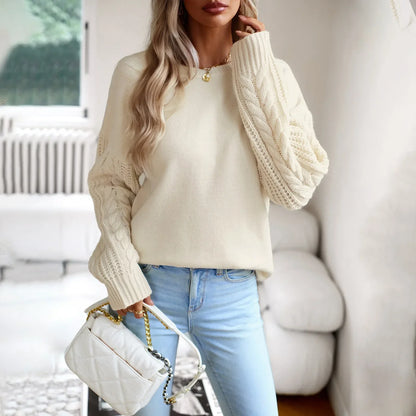 vmtvr New Women Long Sleeve Sweaters Autumn Winter O Neck Knitted Tops Solid Color Ladies Causal Loose Sweater Knitwear