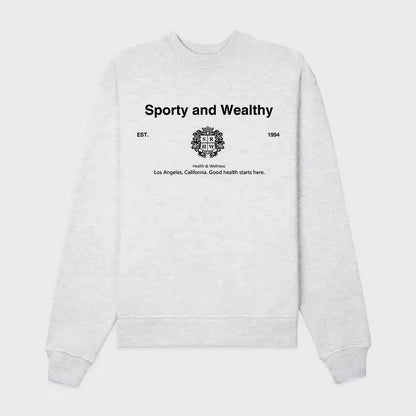 -Retro sports style outfit streetwear 90s fashion Women Light Gray Vintage Style Crewneck Printed Sweatshirts Long Sleeve Loose Thin Cotton Casual Pullover 80s 90s Autumn Jumpers