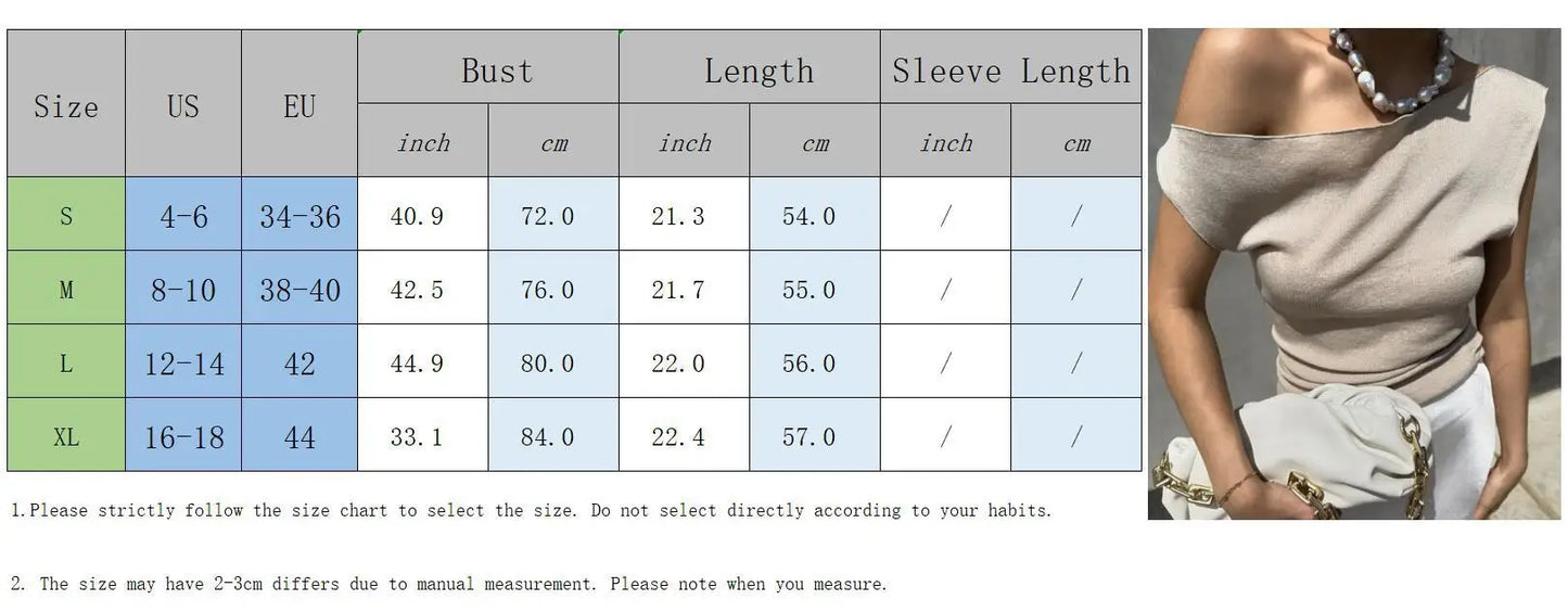 vmtvr Classic Solid Knitted Tank Tops for Women 2024 Spring Summer Elegant Sexy Asymmetric Sleeveless Tops Female Casual T-shirts