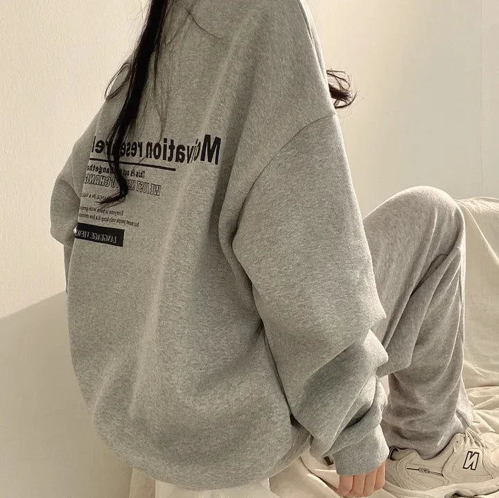 -New Oversized Hoodie Women Sweatshirts Long Sleeve Hoodies Casual Letter Print Loose Pullovers Harajuku Sweatshirt Female Ins