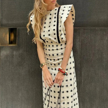 vmtvr Elegant Summer Floral Print Slim Suit Female O-neck Sleeveless Top with Skirt 2 Piece Sets 2024 Fashion Patchwork Party Outfits