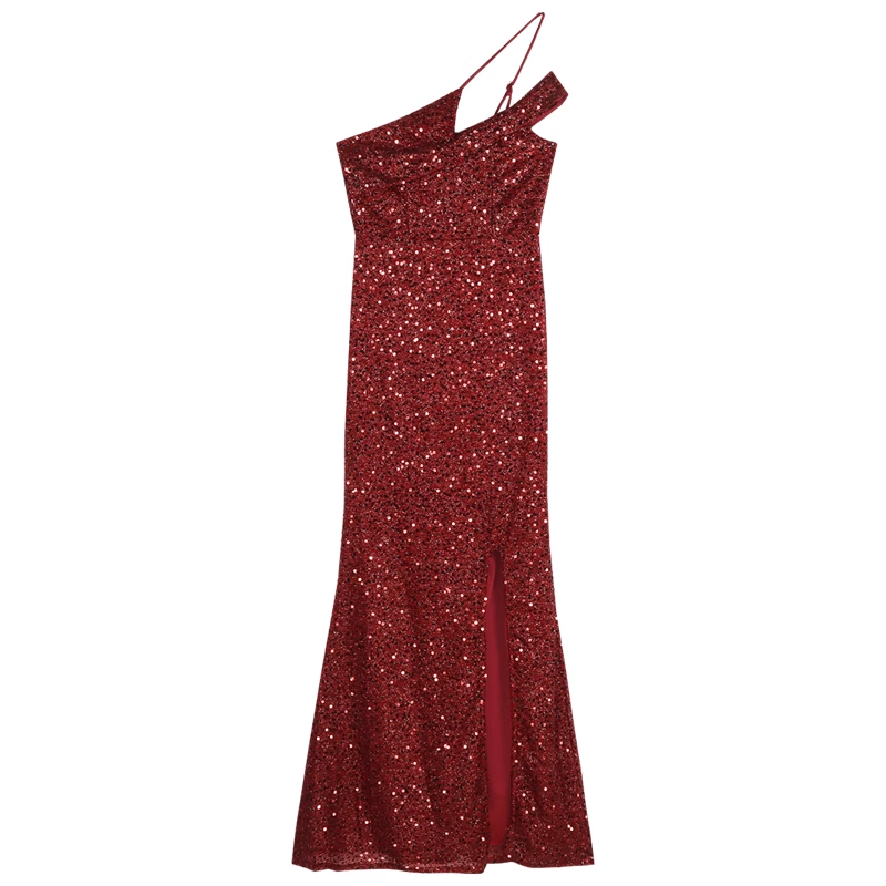 - Red sequined sexy dress GEU925