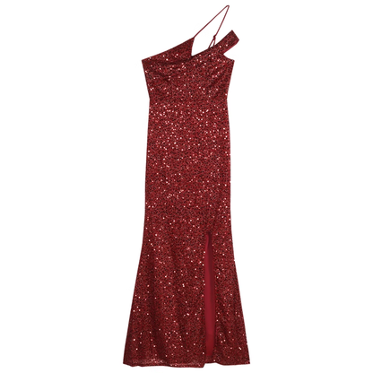 - Red sequined sexy dress GEU925