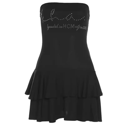 - Sexy Strapless Mini Dress GEU1328