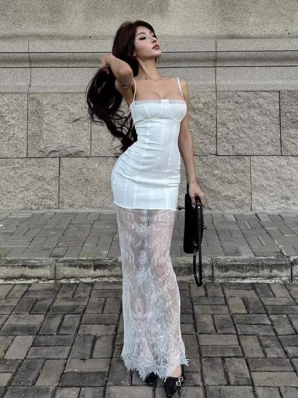 - Sexy White Bodycon Dress   GEU1369